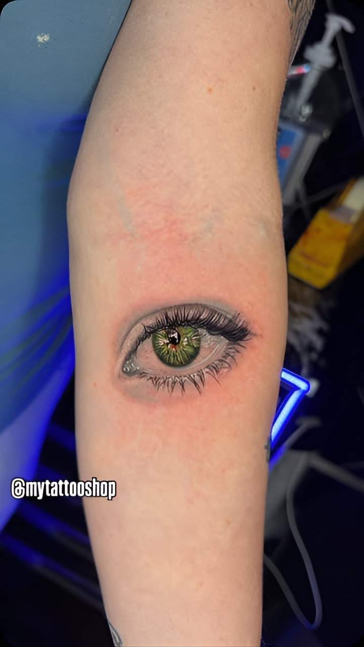 Realistic tattoo of a human eye Hollywood